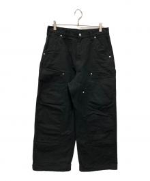 JOURNAL STANDARD（ジャーナルスタンダード）の古着「Double Knee Loose Fit Pants」｜ブラック