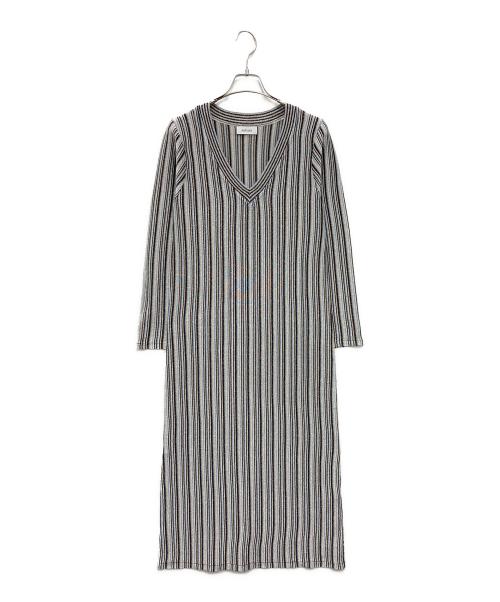 sahara（サハラ）sahara (サハラ) Striped Glitter Dress ブルー サイズ:FREEの古着・服飾アイテム