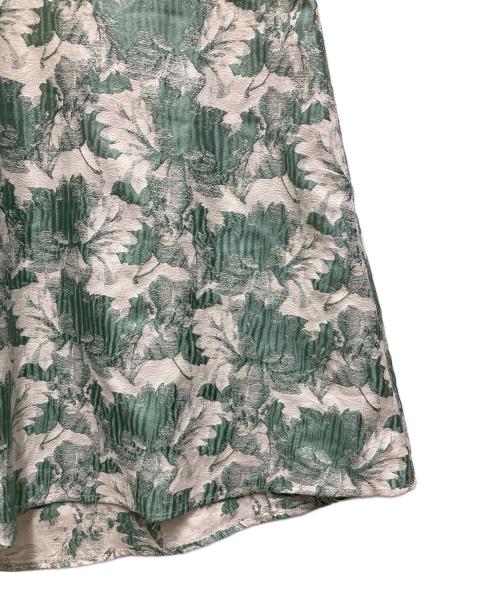 sahara（サハラ）sahara (サハラ) Design Strap Jacquard Dress グリーン×ホワイト サイズ:-の古着・服飾アイテム