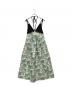 sahara (サハラ) Design Strap Jacquard Dress グリーン×ホワイト サイズ:-：12000円