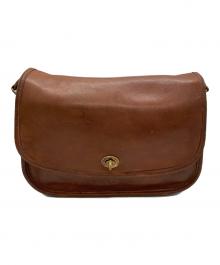 COACH（コーチ）の古着「［古着］ターンロックレザーショルダーバッグ」｜ブラウン