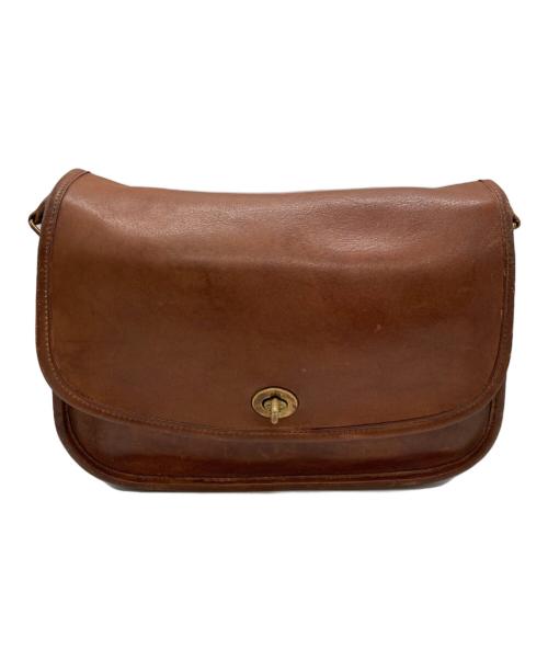 COACH（コーチ）COACH (コーチ) ［古着］ターンロックレザーショルダーバッグ ブラウンの古着・服飾アイテム