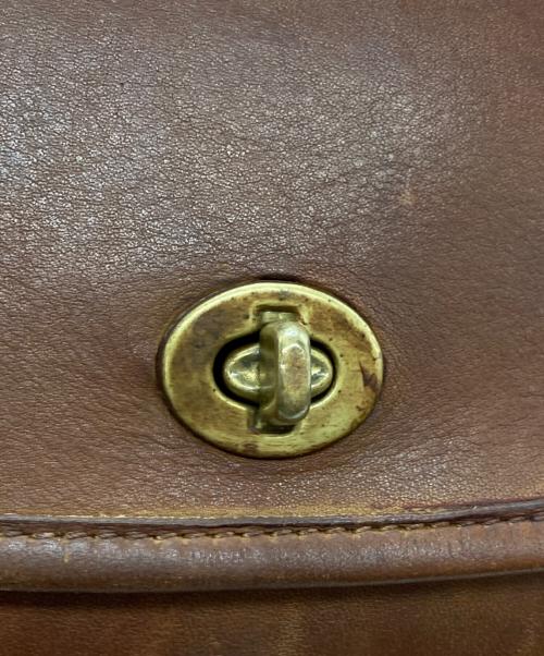 COACH（コーチ）COACH (コーチ) ［古着］ターンロックレザーショルダーバッグ ブラウンの古着・服飾アイテム