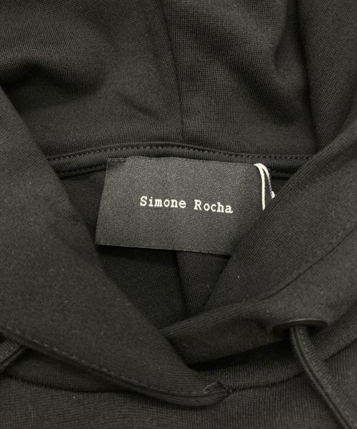 Simone Rocha（シモーネ ロシャ）Simone Rocha (シモーネ ロシャ) Cropped Puff Sleeve Hoodie W/ Gathered Bow ブラック サイズ:Sの古着・服飾アイテム