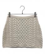 theoryセオリー）の古着「Felted Wool Cash Cable Mini F スカート」｜ホワイト