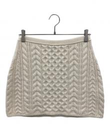 theory（セオリー）の古着「Felted Wool Cash Cable Mini F スカート」｜ホワイト