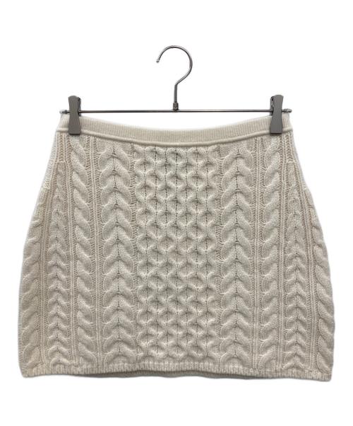theory（セオリー）theory (セオリー) Felted Wool Cash Cable Mini F スカート ホワイト サイズ:S 未使用品の古着・服飾アイテム