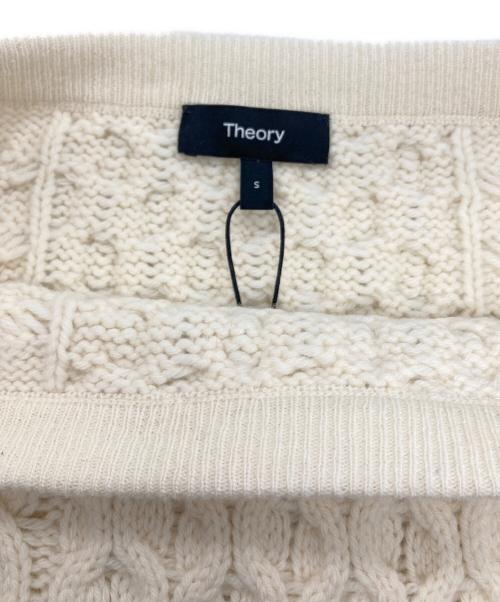 theory（セオリー）theory (セオリー) Felted Wool Cash Cable Mini F スカート ホワイト サイズ:S 未使用品の古着・服飾アイテム
