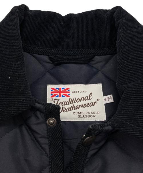 Traditional Weatherwear（トラディショナルウェザーウェア）Traditional Weatherwear (トラディショナルウェザーウェア) キルティングコート ブラック サイズ:36の古着・服飾アイテム
