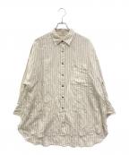 Curensologyカレンソロジー）の古着「ワッシャーストライプシャツ」｜アイボリー