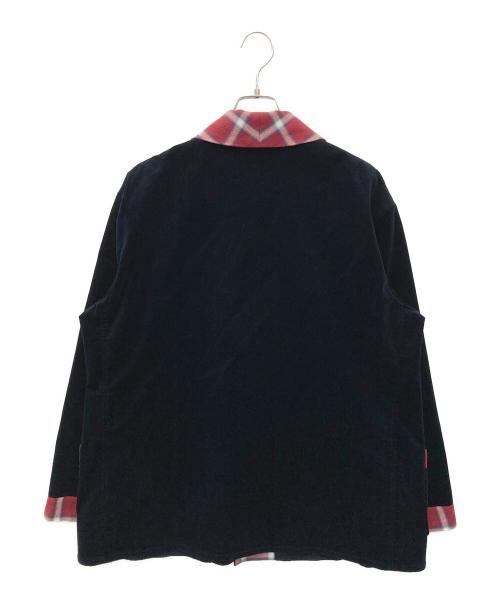 Lamrof（ラムロフ）Lamrof (ラムロフ) ベロア調ショールカラーカジュアルジャケット ネイビー サイズ:FREEの古着・服飾アイテム