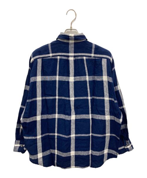 son of the cheese（（サノバチーズ））son of the cheese (（サノバチーズ）) Big check shirts ネイビー サイズ:Mの古着・服飾アイテム