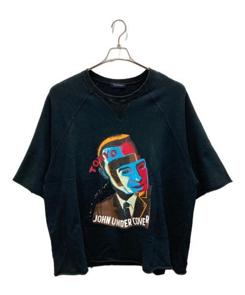 JohnUNDERCOVER（ジョンアンダーカバー）JohnUNDERCOVER (ジョンアンダーカバー) カットオフビッグスウェットプルオーバー ブラック サイズ:3の古着・服飾アイテム