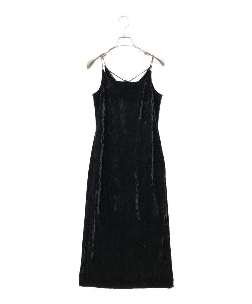 ANDRESD（アンドレスド）ANDRESD (アンドレスド) カーヴドスクエアベロアドレス ブラック サイズ:M 未使用品の古着・服飾アイテム