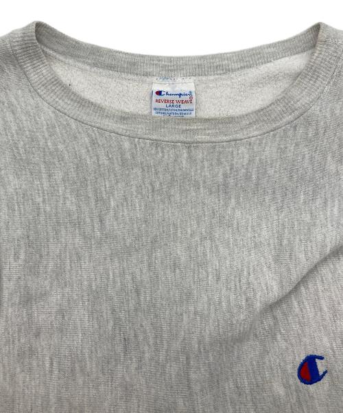 Champion REVERSE WEAVE（チャンピオン リバース ウィーブ）Champion REVERSE WEAVE (チャンピオン リバース ウィーブ) 目あり刺繍スウェット グレー サイズ:Lの古着・服飾アイテム