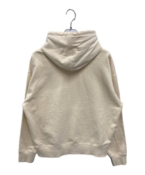 LACOSTE LIVE（ラコステライブ）LACOSTE LIVE (ラコステライブ) カレッジワッペンフードスウェット アイボリー サイズ:Lの古着・服飾アイテム