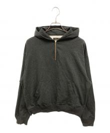 DRAWER（ドゥロワー）の古着「PRE 裏毛ハーフジップフーディ」｜ブラック