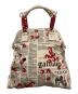JOHN GALLIANO (ジョンガリアーノ) ニュースペーパー柄キャンバストートバッグ ベージュ：15000円