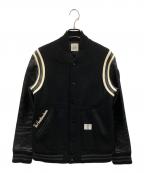 BEDWIN &THE HEARTBREAKERSベドウィンアンドザ ハートブレイカーズ）の古着「袖レザー切替スタジャン」｜ブラック