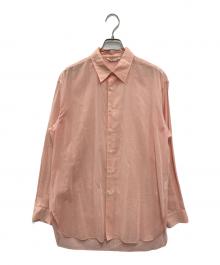 AURALEE（オーラリー）の古着「HARD TWIST FINX ORGANDY SHIRT」｜ピンク
