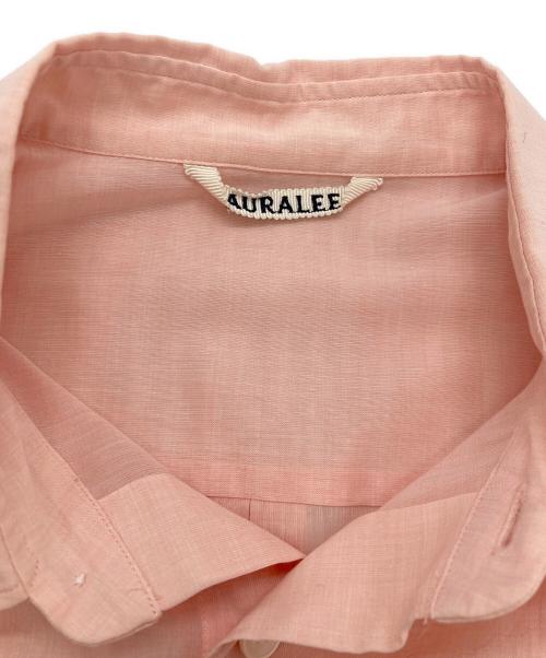 AURALEE（オーラリー）AURALEE (オーラリー) HARD TWIST FINX ORGANDY SHIRT ピンク サイズ:3の古着・服飾アイテム