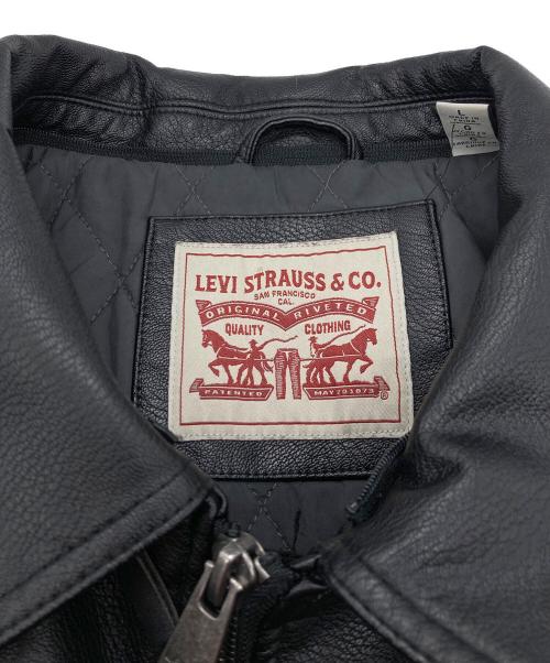 LEVI'S（リーバイス）LEVI'S (リーバイス) レザーボンバージャケット ブラック サイズ:Lの古着・服飾アイテム
