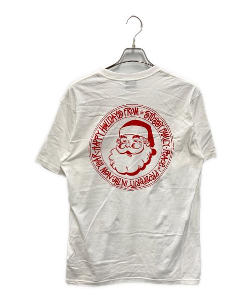 stussy（ステューシー）stussy (ステューシー) HAPPY HOLIDAYS 2019 TEE ホワイト サイズ:Mの古着・服飾アイテム