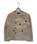 MONTGOMERYモンゴメリー）の古着「コーデュロイノーカラージャケット」｜ベージュ