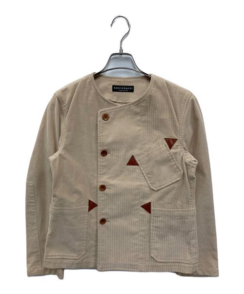 MONTGOMERY（モンゴメリー）MONTGOMERY (モンゴメリー) コーデュロイノーカラージャケット ベージュ サイズ:00 未使用品の古着・服飾アイテム