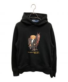 POLO RALPH LAUREN（ポロ・ラルフローレン）の古着「ルナーニューイヤーPoloベアフーディー」｜ブラック