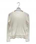 cccmalieシーマリー）の古着「裾レースシアーカットソー」｜ホワイト