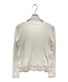 cccmalie（シーマリー）の古着「裾レースシアーカットソー」｜ホワイト