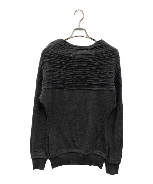 Martin Margiela1（マルタンマルジェラ1）Martin Margiela1 (マルタンマルジェラ1) 皺加工ウールニット グレー サイズ:Sの古着・服飾アイテム