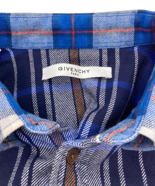 GIVENCHY（ジバンシィ）GIVENCHY (ジバンシィ) 長袖ネルシャツ ブルー サイズ:39の古着・服飾アイテム