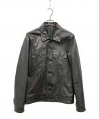 HOSU.ATPDホス）の古着「ホースレザートラッカージャケット」｜ブラック