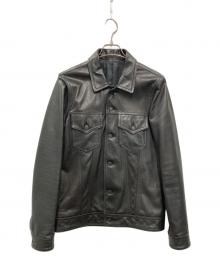 HOSU.ATPD（ホス）の古着「ホースレザートラッカージャケット」｜ブラック