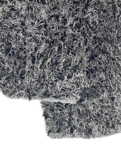 PLEATS PLEASE（プリーツプリーズ）PLEATS PLEASE (プリーツプリーズ) シャギープリーツ クルーネック ロングカーディガン ブラック サイズ:3の古着・服飾アイテム