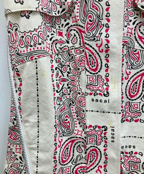 sacai（サカイ）sacai (サカイ) Bandana Print Skirt ホワイト×レッド サイズ:2の古着・服飾アイテム
