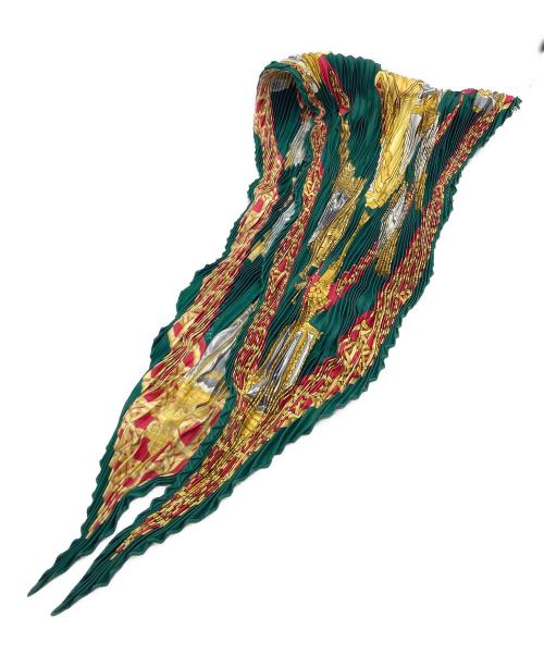 HERMES（エルメス）HERMES (エルメス) プリーツカレ90 FEUX DE ROUTE 馬車のランタン グリーンの古着・服飾アイテム