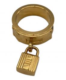 HERMES（エルメス）の古着「ケリー カデナモチーフ GP スカーフリング」｜ゴールド