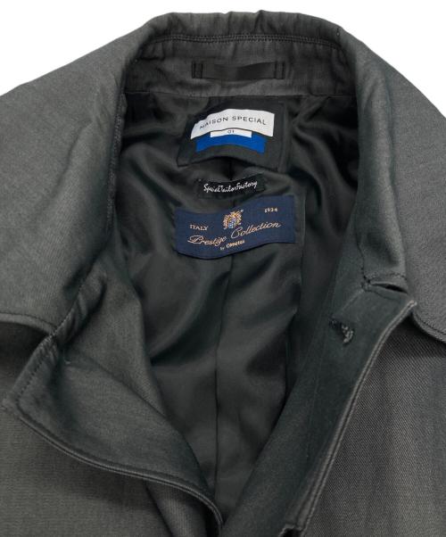 MAISON SPECIAL（メゾンスペシャル）MAISON SPECIAL (メゾンスペシャル) GIOVEプライムオーバーステンカラーコート グレー サイズ:01の古着・服飾アイテム
