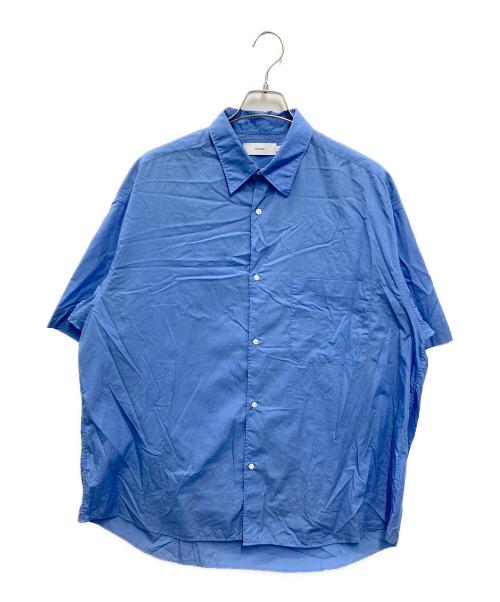 Graphpaper（グラフペーパー）Graphpaper (グラフペーパー) Broad S/S Oversized Regular Collar Shirt ブルー サイズ:FREEの古着・服飾アイテム