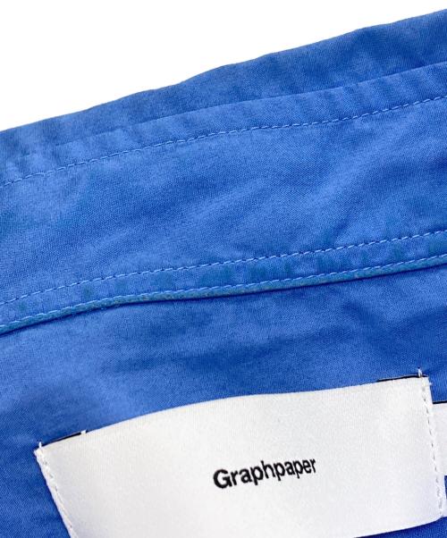 Graphpaper（グラフペーパー）Graphpaper (グラフペーパー) Broad S/S Oversized Regular Collar Shirt ブルー サイズ:FREEの古着・服飾アイテム