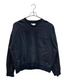 stein（シュタイン）の古着「DIVIDE SLEEVE V NECK SWEAT」｜ブラック