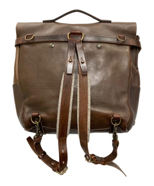 Bleu de chauffe（ブルードゥシャフ）bleu de chauffe (ブルードゥシャフ) レザーバックパック ブラウンの古着・服飾アイテム