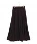 ATON（エイトン）の古着「FRESCA KANOKO GATHERED SKIRT」｜ブラウン
