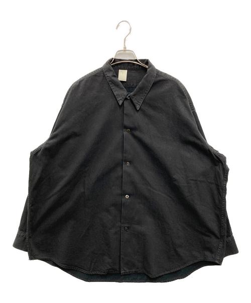 N.HOOLYWOOD（エヌ ハリウッド）N.HOOLYWOOD (エヌ ハリウッド) drop shoulder big shrts ブラック サイズ:40の古着・服飾アイテム