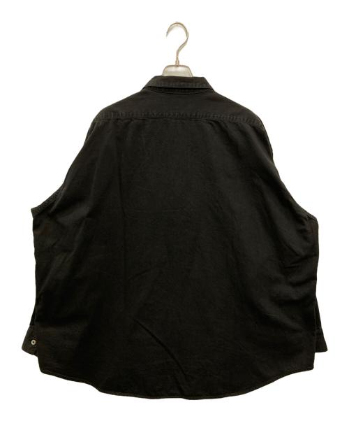 N.HOOLYWOOD（エヌ ハリウッド）N.HOOLYWOOD (エヌ ハリウッド) drop shoulder big shrts ブラック サイズ:40の古着・服飾アイテム