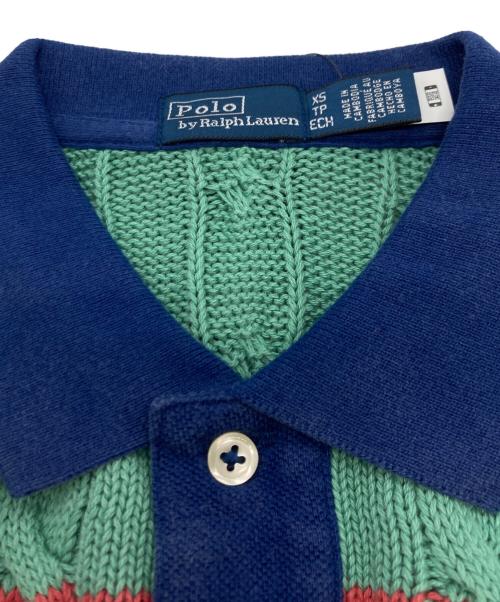 POLO RALPH LAUREN（ポロ・ラルフローレン）POLO RALPH LAUREN (ポロ・ラルフローレン) ボーダーニットポロシャツ マルチカラー サイズ:XS 未使用品の古着・服飾アイテム