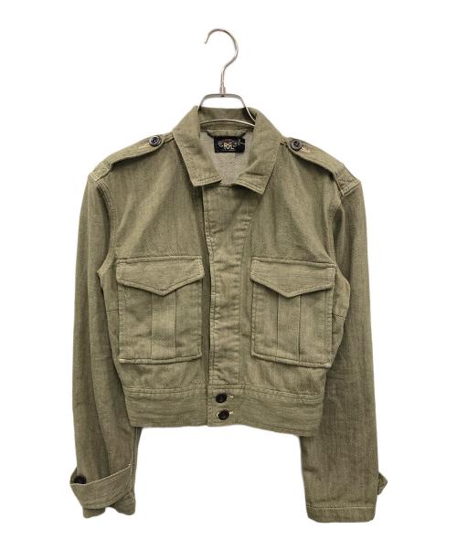 RRL（ダブルアールエル）RRL (ダブルアールエル) 【古着】SHORT丈コットンデニムジャケット オリーブ サイズ:155の古着・服飾アイテム